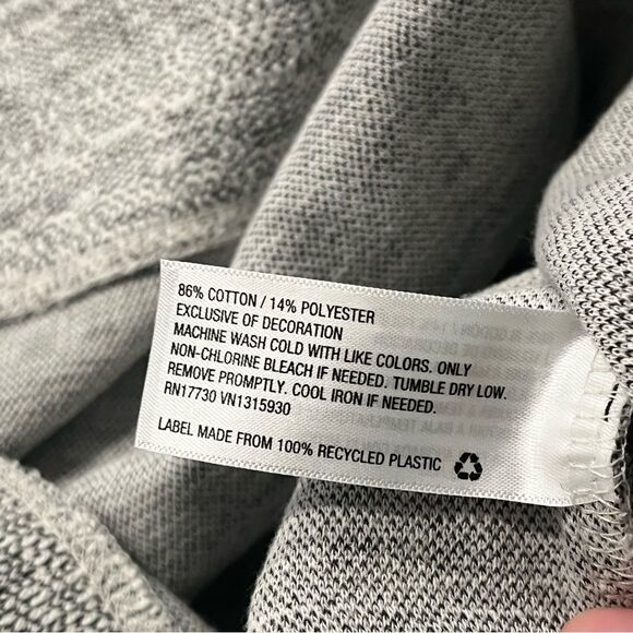 A New Day Gray Knit Tweed Lace-Up Hoodie Size Medium - Picture 6 of 7